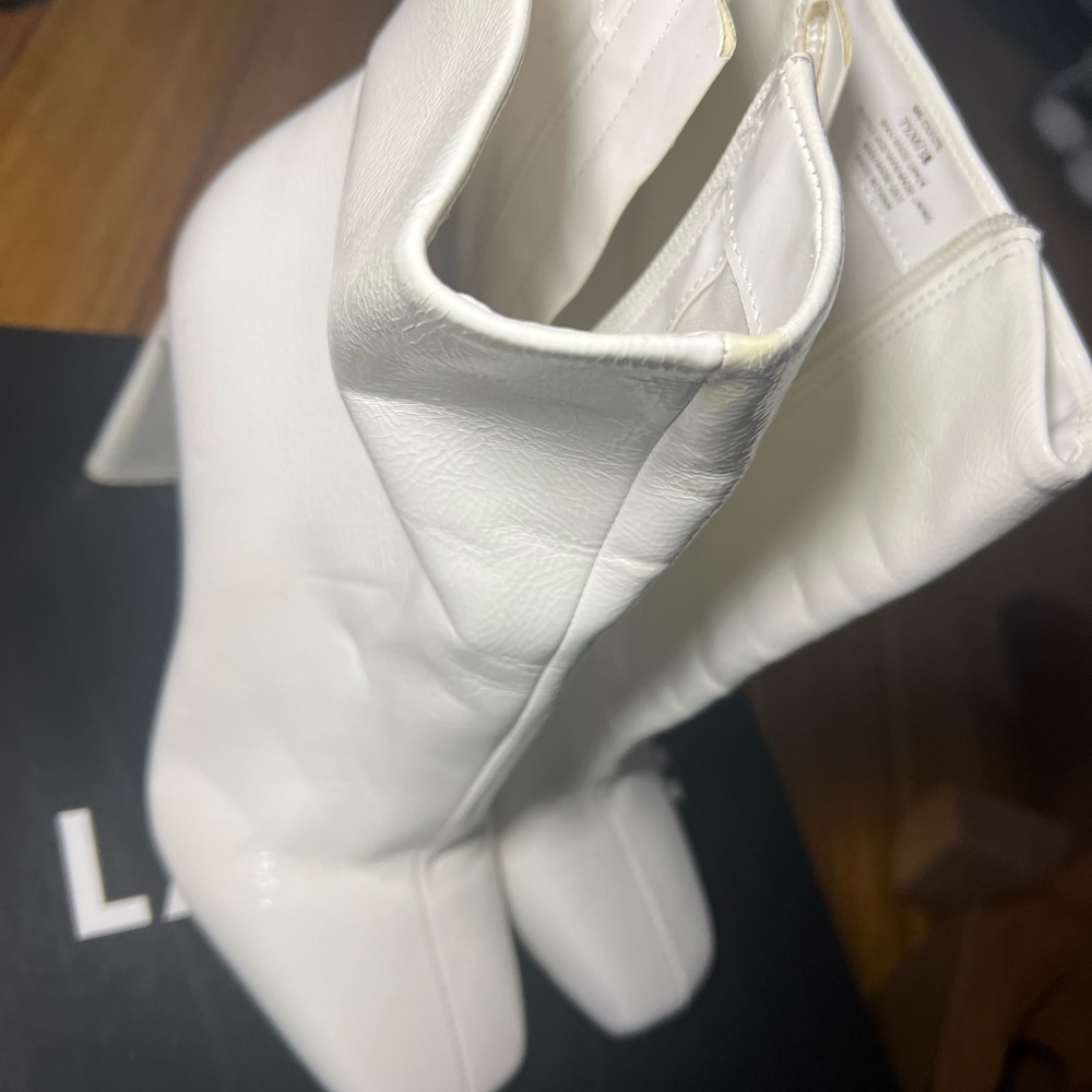Mix No. 6 White Heeled Boots